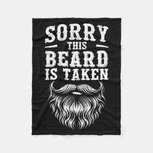 Sorry This Beard Is Taken Valentine Gift Heart Men Fleece Blanket