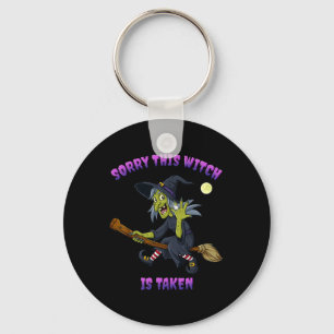 Sorry This Witch Is Taken Halloween Gift For Her M Keychain