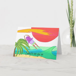 Sorry to see you go. greeting card