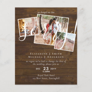 SORRY! Wedding Postponement Change of Date PHOTO