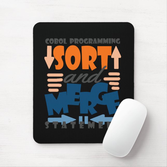 Sort and Merge Statement in Cobol Programming Mouse Pad (With Mouse)