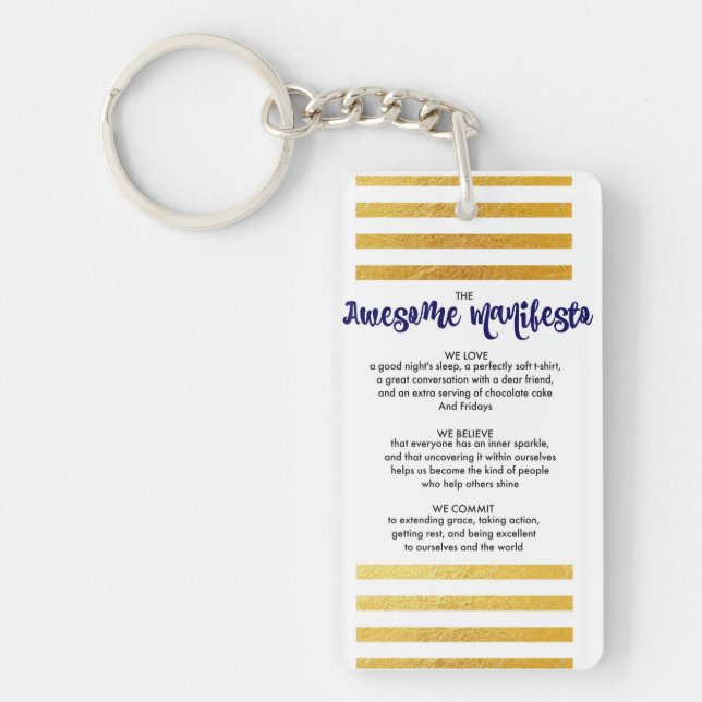 Sorta Awesome Manifesto Keychain (Front)