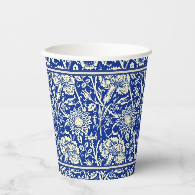 Sorta Blue Calico Paper Cups (Front)