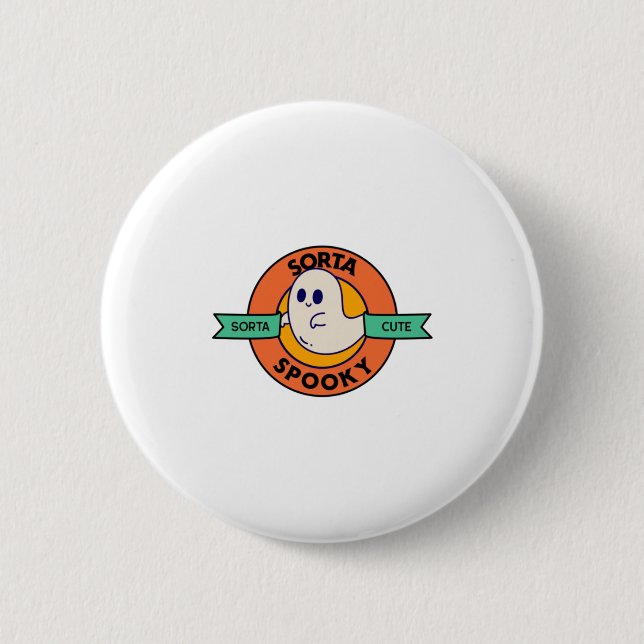 Sorta Cute Sorta Spooky 2 Inch Round Button (Front)