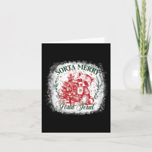 Sorta Merry Sorta Feral Funny Raccoon Lovers Chris Card