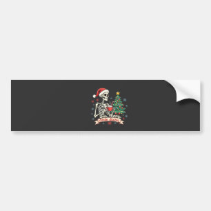 Sorta Merry Sorta Scary Spooky Skeleton Xmas  Bumper Sticker