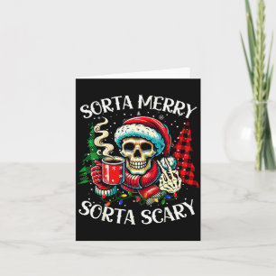 Sorta Merry Sorta Y Retro Skeleton Hot Cocoa Chris Card