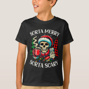 Sorta Merry Sorta Y Retro Skeleton Hot Cocoa Chris T-Shirt