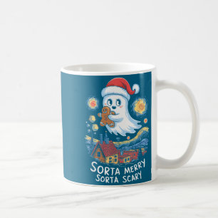 Sorta Merry Sorta Y Santa Ghost Christmas Gingerbr Coffee Mug