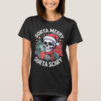 Sorta Merry Sorta Y Skeleton With Santa Hat 