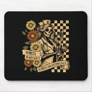 Sorta Ratchet Sorta Nightingale Skeleton Nurse Hal Mouse Pad