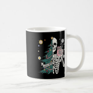 Sorta scary merry sorta christmas skeleton tree sa coffee mug