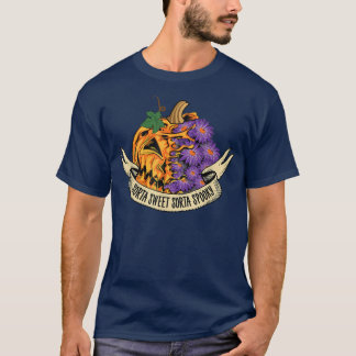 Sorta Sweet Sorta Spooky Pumpkin Flower Halloween  T-Shirt