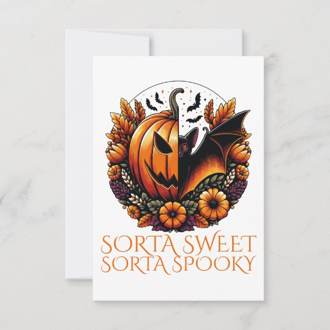 Sorta Sweet Sorta Spooky Thank You Card (Front)