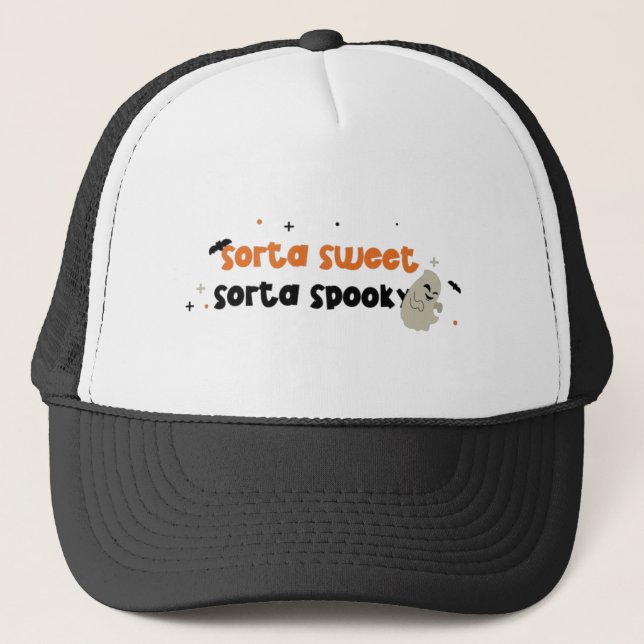 Sorta Sweet Sorta Spooky Trucker Hat (Front)