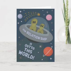 Sortez cette carte de voeux Alien mondiale Valenti