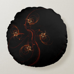 Sortez de l'art Abstrait sombre Coussin ronde
