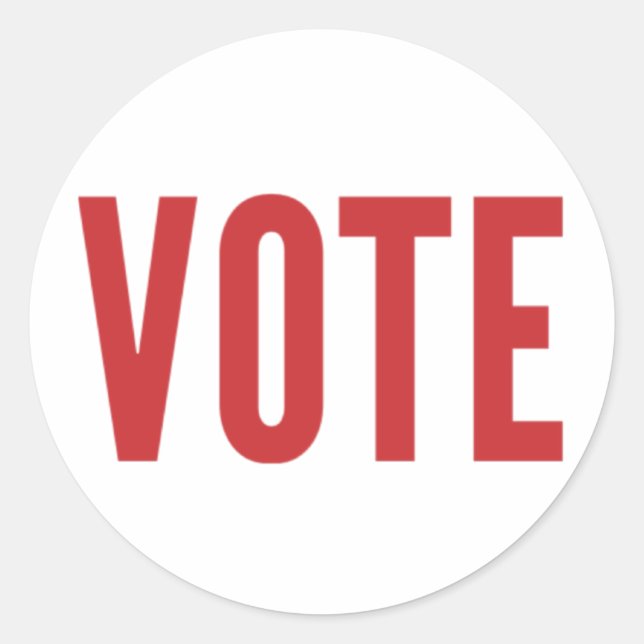Sortez du vote : Sticker VOTE (rouge) (Devant)