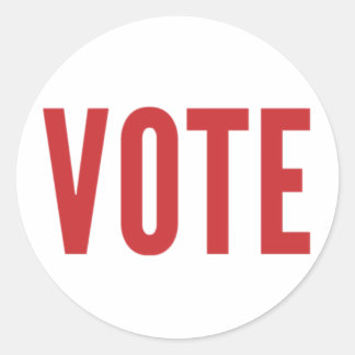 Sortez du vote : Sticker VOTE (rouge)