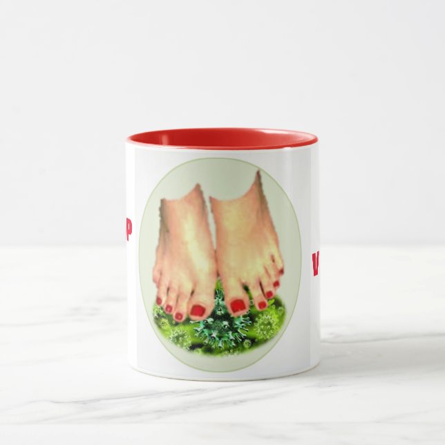 SORTEZ LE VIRUS RED COFFEE MUG (Centre)