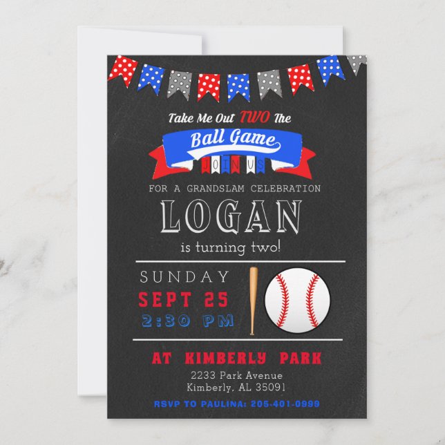 Sortez-moi DEUX Ball Game Anniversaire Invitation (Devant)