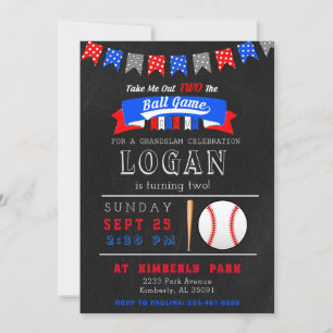 Sortez-moi DEUX Ball Game Anniversaire Invitation
