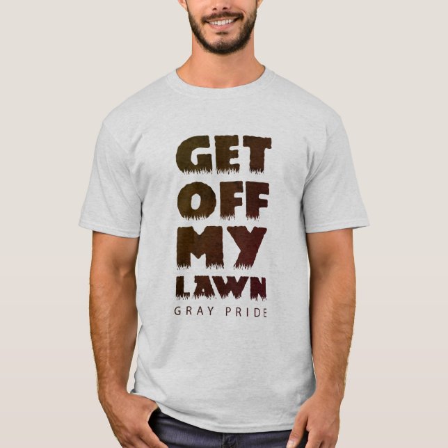 SORTEZ MON T-shirt GRIS DE LA PELOUSE (Devant)