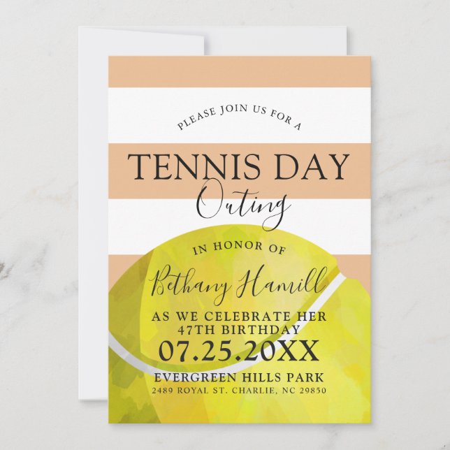 Sortie de la journée de tennis | Tennis Invitation (Devant)