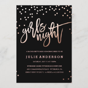 SORTIE DES FILLES // BACHELORETTE Invitation PARTI