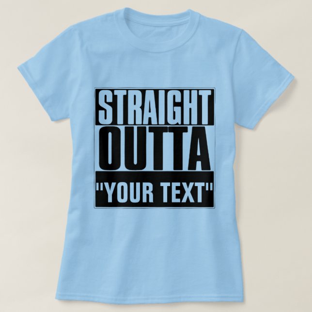 SORTIE DROITE DU T-SHIRT "VOTRE TEXTE" (Design devant)