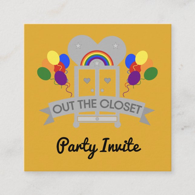 Sortir Gay Party Fête Invitation (Devant)