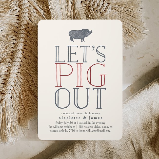 Sortons de porc ! | Dîner de répétition Invitation (Créateur téléchargé)