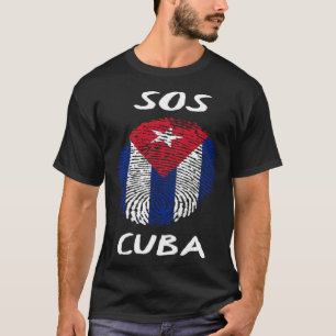 SOS Cuba Cuban DNA Cuba Libre Freedom & Libertad T-Shirt
