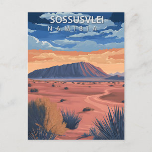 Sossusvlei Namibia Desert Vintage Travel Postcard