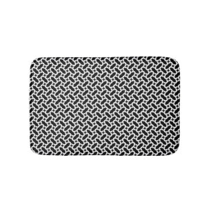 Sothy   Black and White Pattern Bath Mat