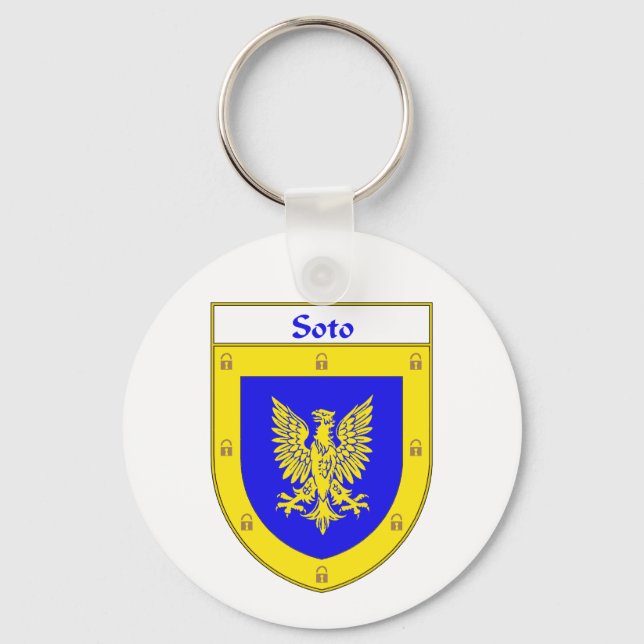 Soto Coat of Arms/Family Crest Keychain (Front)