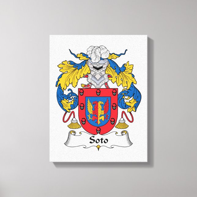 Soto Family Crest Canvas Print (Front)