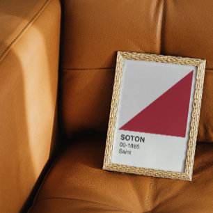 Soton Saint - White Border Poster