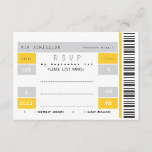 Souche de billet de concert RSVP