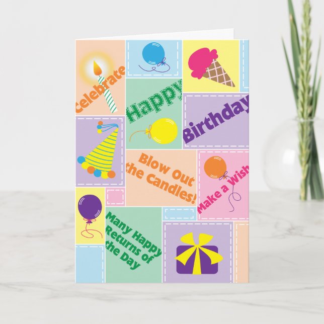 Souffle les bougies ! - Carte d'anniversaire (Devant)