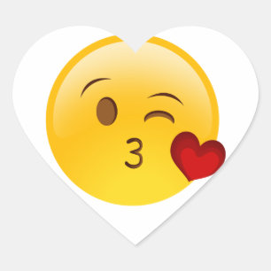 Soufflez un autocollant d'emoji de baiser