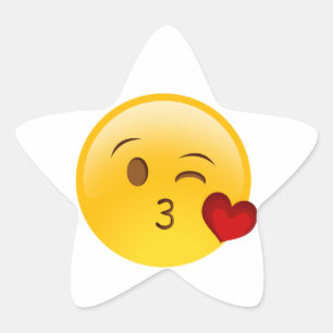 Soufflez un autocollant d'emoji de baiser