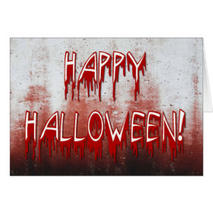 Souffrir d'Halloween joyeuse carte de sang