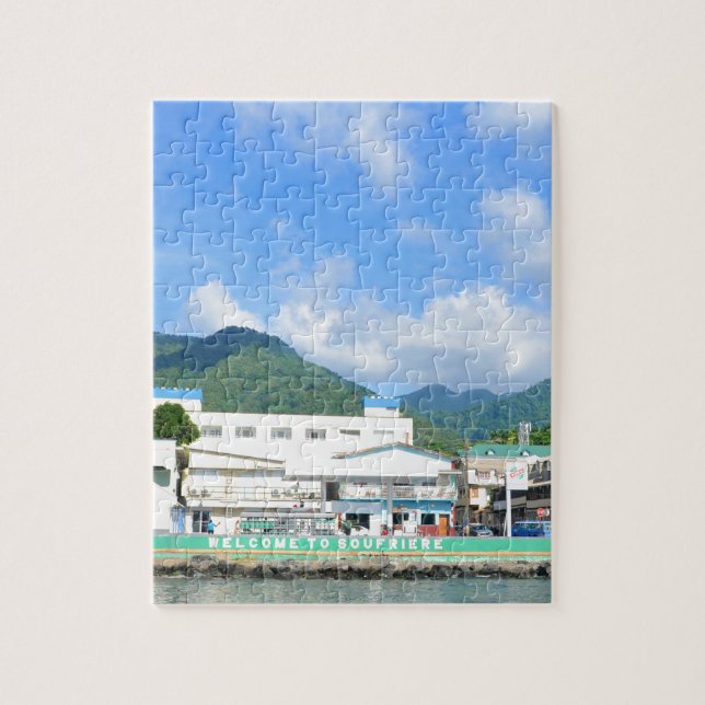 Soufriere Saint Lucia Jigsaw Puzzle (Vertical)