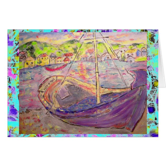 souhait de coucher du soleil du village grec (Devant horizontal)