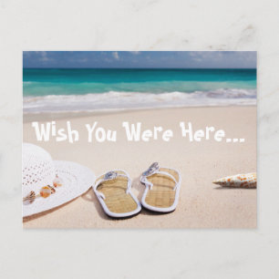 Souhaitez Que Vous Étiez Ici Carte Postale Plage