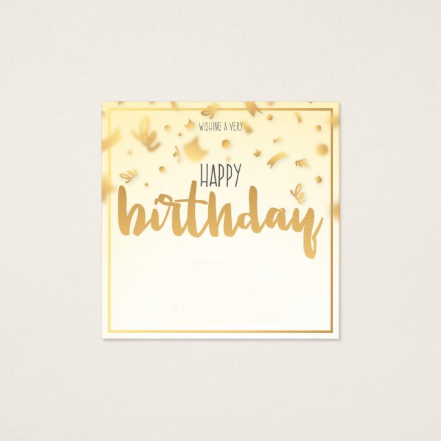 Souhaitez un anniversaire très heureux (Devant)