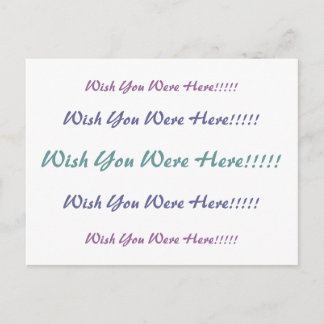 Souhaitez-Vous Être Ici Carte Postale