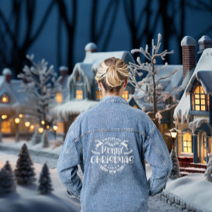 Souhaitez-vous Joyeux Noël Retro Typographie blanc