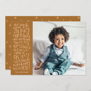 Souhaitez-vous un joyeux Noël en Carte photo brûlé